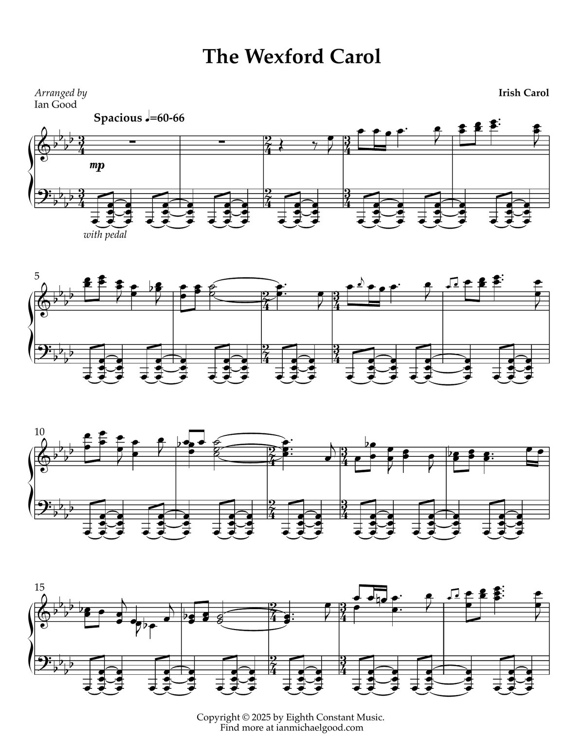 The Wexford Carol (new age piano)